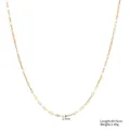 Elegante vergulde titaniumstalen ketting voor gelaagdheid met een breedte van 2,3 mm - Figuur-8 Platte Ketting (STN25296) / 2.3mm / Goud