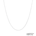 Minimalistische zilveren titanium stalen ketting, verstelbaar 44+5cm, 2,53g - Touwketting (STN25298) / 1.0mm / Staalkleur