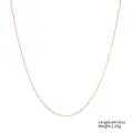 Elegante dunne gouden titanium stalen ketting voor gelaagdheid, 44+5cm - Touwketting (STN25298) / 1.0mm / Goud