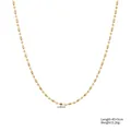 Goudkleurige titaniumstalen ketting met 2,4 mm rijstkralen, lengte 45+5 cm - Rijstkraal Ketting (STN25299) / 2.4mm / Goud