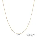 Minimalistische gouden titanium stalen ketting 0,9mm breedte met 45,5+5cm lengte - Gehamerde Ronde Ketting (STN25302) / Goud