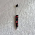 Sparkly black rhinestone ballpoint pen with red bow decorative accents for gifts - Red Bowknot Black Base (Butterfly Full Rhinestone Pen) / Red Bow (Black Pen Body)