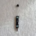 Creative sparkly black rhinestone ballpoint pen with light blue soft clay bow accents - Light Green Bowknot Black Base (Butterfly Full Rhinestone Pen) / Light Green Bow (Black Pen Body)