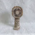 Mini draagbare handventilator in champagne goud met fonkelende strassteentjes - A3 Ronde Kop Stijl / 10 / Champagne