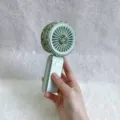Draagbare mini-ventilator in mintgroen met strass versieringen - 10 / A7 Strass Ophangring Stijl / Groen