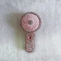 Draagbare mini-handventilator versierd met fonkelende roze en zilveren strasstenen - 10 / A8 Strass Handheld Stijl / Roze