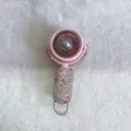 Draagbare roze mini-handventilator versierd met fonkelende strassteentjes voor persoonlijke koeling - 10 / A9 Strass Bolkern Ophangring Stijl / Roze