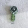 Draagbare oplaadbare miniventilator versierd met groene en witte strass-steentjes - 10 / A9 Strass Bolkern Ophangring Stijl / Groen