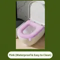Soft pink waterproof silicone toilet seat cover pad for all seasons - Regular Fit / Pink