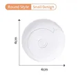 White round silicone door handle bumper sticker featuring snail pattern and 4cm diameter - Snail (3078K) / Round Style / Clear