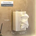 Scatola porta fazzoletti da parete in acrilico trasparente per bagno - 12,5x9x18,5 cm. - 210.00g / Trasparente Ispessito