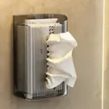 Scatola porta fazzoletti grigio traslucido da parete con strisce verticali per bagno. - Grigio Traslucido Ispessito