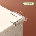 Transparent silicone L-shaped corner protector for table corners with 4cm side dimensions - L-Shaped / Set of 4