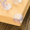 Transparent soft silicone baby safety corner protectors for furniture table edges and corners - Sphere / Set of 4