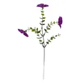 Elegant artificial purple pansy flower stem for home, office, and wedding floral decoration - Purple