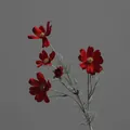 Elegant artificial deep red cosmos silk flowers for rural style home wedding decoration - Red