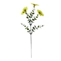 Decorative single stem artificial yellow pansy silk flower for home and garden decor - Yellow