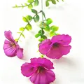 Vibrant artificial magenta pansy bouquet for elegant home and office floral decoration. - Pink