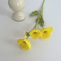Realistischer Zweig künstliche gelbe Mohnblumen für eine elegante Vasendekoration zu Hause - Gelb