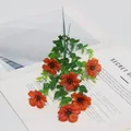Realistischer künstlicher oranger Stiefmütterchenstrauß für Garten und Heimdekoration - Orange