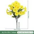 Realistic yellow artificial morning glory bouquet with eucalyptus, 13.78 inches height - Yellow