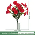 Rose red artificial morning glory flower bunch with green eucalyptus leaves for decor - Rose Red