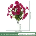 Artificial fuchsia morning glory bouquet with eucalyptus for home and garden decor - Lotus