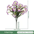 Purple and white artificial morning glory bouquet with eucalyptus leaves, 13.78 inch - Pink Gradient