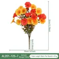 Artificial morning glory and eucalyptus bouquet in autumn orange and yellow tones - Autumn Orange Yellow