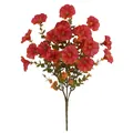 Red artificial morning glory flowers bunch with eucalyptus leaves for home decor - Autumn Red