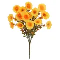 Lifelike artificial yellow morning glory flowers with eucalyptus bouquet for home decor - Autumn Yellow