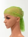 Elegant neon green rhinestone mesh elastic headscarf for party and nightclub wear - One Size / Fluorescent Green