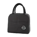 Sac à déjeuner isotherme cationique noir sac cabas avec écusson panda poignées - Noir Panda