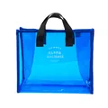 Bolso tote de PVC transparente azul e impermeable grande ideal para playa y gimnasio - Azul zafiro