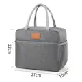 Bolsa térmica gris para el almuerzo, impermeable, medidas 27x15x22cm, ideal para pícnic - TF10 / Gris