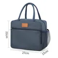 Bolsa térmica porta alimentos azul con medidas de veintisiete por veintidós por quince cm - TF10 / Azul marino