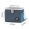 Isolierte Kühltasche in Blau und Grau für Camping und Outdoor-Nutzung - Marineblau