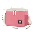 Rosa isolierte Kühltasche mit Schultergurt und 22,5x13,5x18,5cm Größenangaben - Rosa