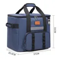 Große blaue isolierte Picknicktasche für Camping und Outdoor, Maße 37x35,5x31cm - Marineblau (TG60)