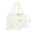 Geïsoleerde crème puffy lunchtas met gewatteerd design en 25x16,5x17cm afmetingen - Beige