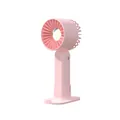 Portable pink handheld mini USB fan with detachable base stand for office and desk use - Y03 Morandi Pink