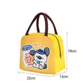 Cute yellow puppy pattern insulated lunch bag for students and office workers 22x13x19cm - Dog [Happy Water] / Yellow