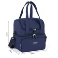 Borsa termica blu navy a doppio strato trapuntata con dimensioni 25x17x27cm - Doppio Strato Trapuntato / Blu navy