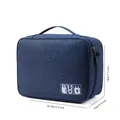 Bolsa organizadora de viaje electrónica azul marino para cables con sus medidas - Bolsa Digital / Azul marino