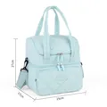 Borsa termica trapuntata a doppio strato celeste con tracolla regolabile e manico - Doppio Strato Trapuntato / Blu