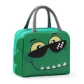Green dinosaur insulated lunch bag with cartoon design for students and office workers - Green Dinosaur Qiqi