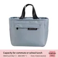 Kleine lichtblauwe geïsoleerde lunchtas voor lunchbox van 500 ml voor school of kantoor - Klein 360 ml / Grijs