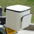 Large capacity white waterproof storage bag for motorcycle or electric scooter helmet - White