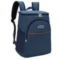 Large capacity insulated cooler backpack for camping and picnics, blue oxford fabric - TH01 / 26x20x36cm / Navy Blue