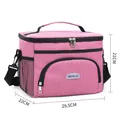 Large pink insulated picnic bag with dimensions 29.5x22x21 cm - Rose Red